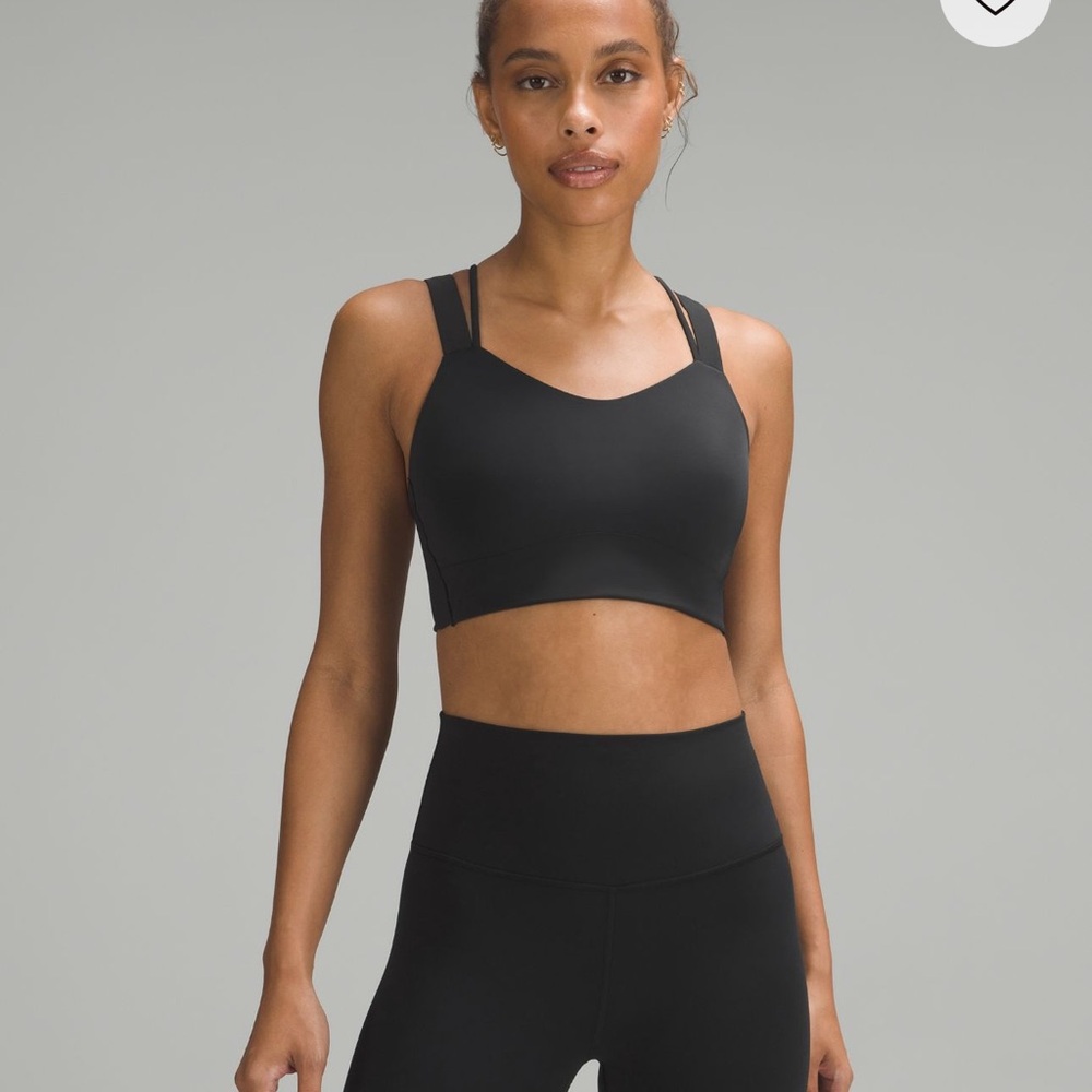 Lululemon Black Like a Cloud Longline Bra size 8